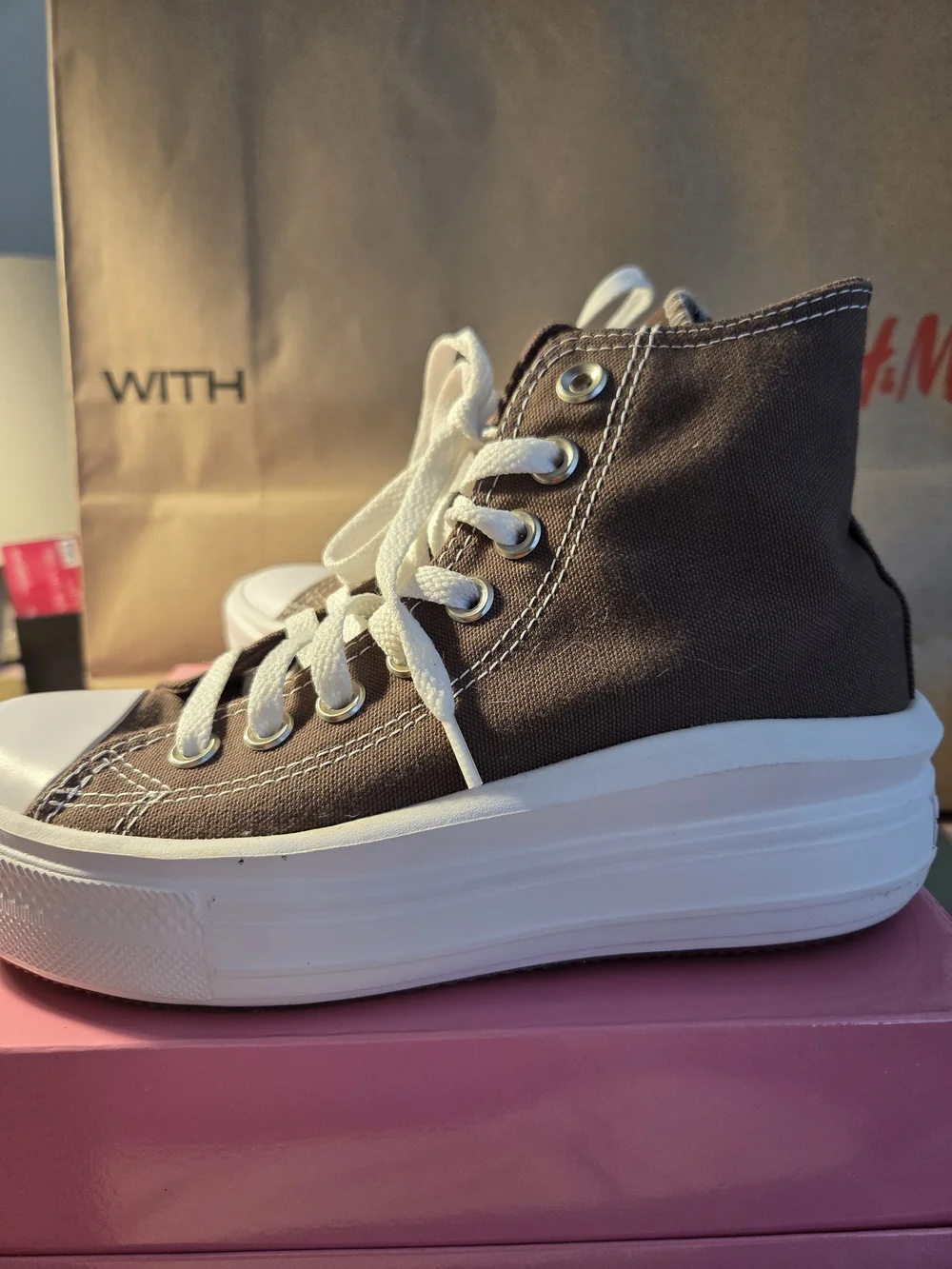 Converse Chuck Taylor All Star Platform High Top Sneakers - Brown